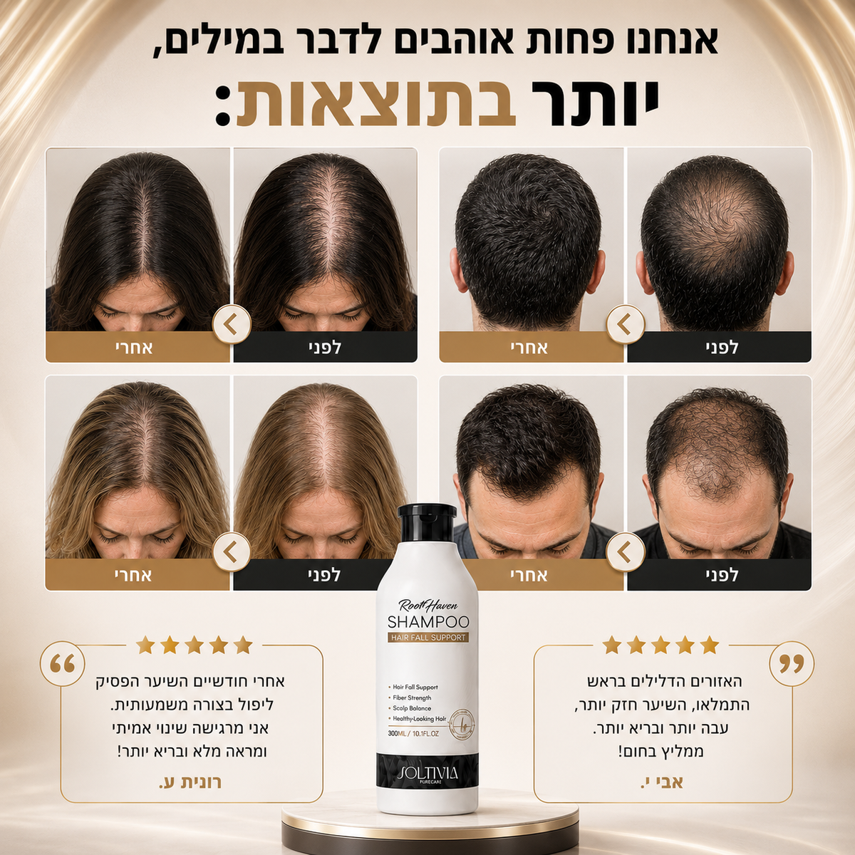 ™RootHaven - שמפו להפחתת נשירה וחיזוק השיער